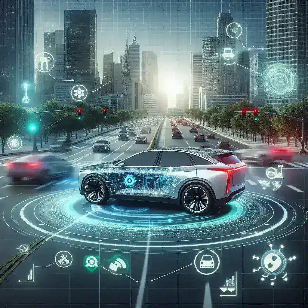 "Lyft's new predictive AI traffic avoidance feature displayed on a mobile app screen, showcasing real-time traffic updates and optimized routes for users in the U.S."